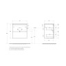 База под раковину подвесная BELBAGNO UNO-MINI-600-2C-SO-AO