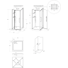 Душевая кабина BELBAGNO UNO UNO-CAB-A-1-90-C-Cr-Bi-TOP-L 90x90x212,5 см L