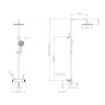 Душевая стойка со смесителем и изливом BELBAGNO DELTA DEL2.0-VSCM-IN