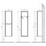 Шкаф подвесной Stucco Cemento BELBAGNO LUXURY/SOFT-1500-2A-SC-ME-RIGHT